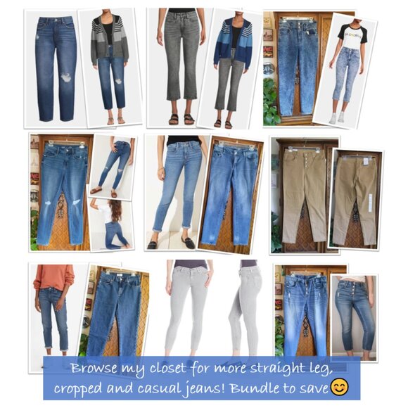 Vintage Crop High-Rise Barrel Jeans NWT! - Blue, Size 4 - Picture 14 of 16